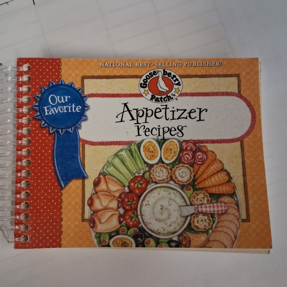 Vintage Gooseberry Patch Appetizer Recipe Book 2006 Spiral Bound 4x6 EUC